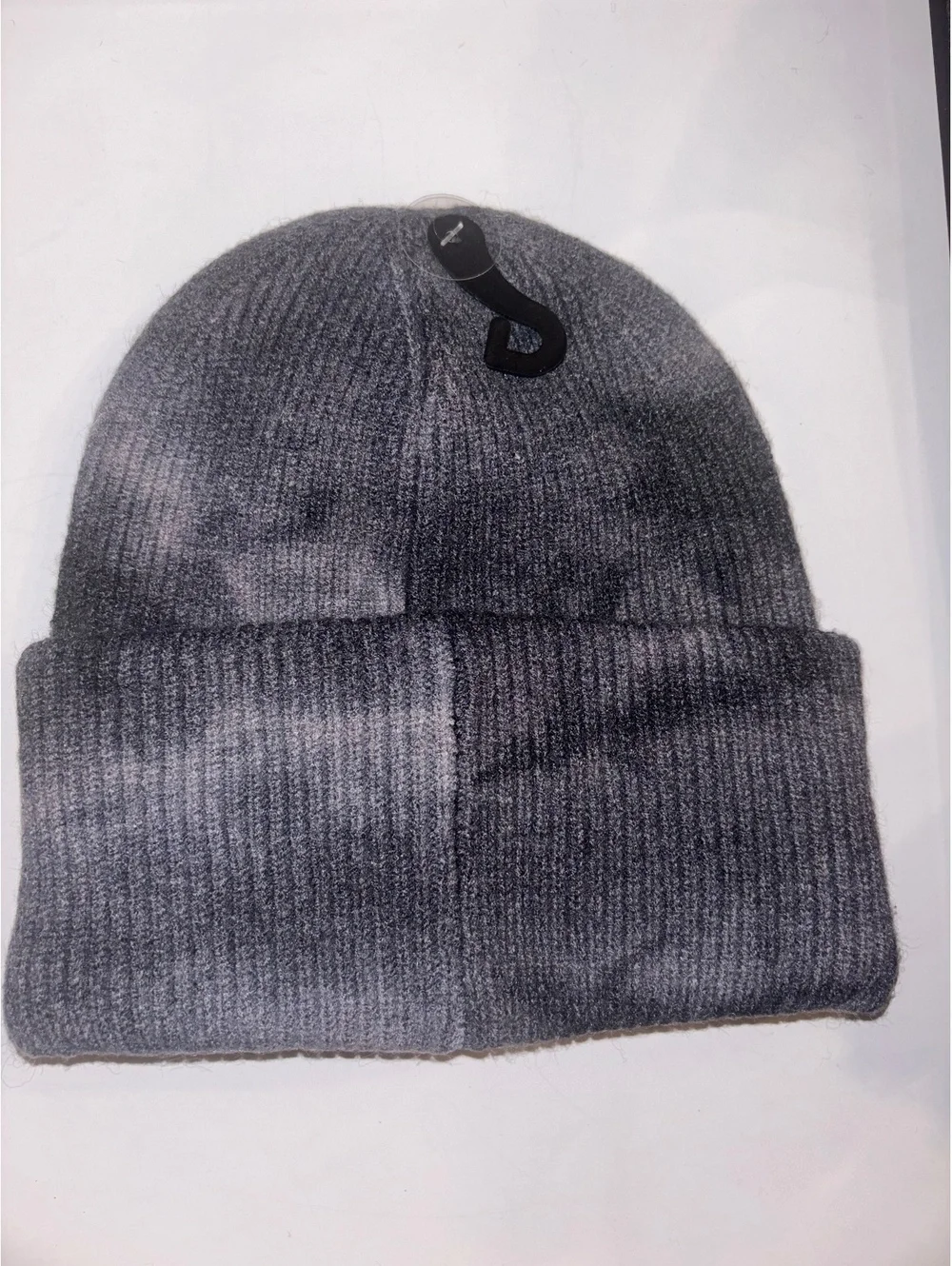 C.C Exclusives Gray Tie Dye Knit Beanie Cuffed Winter Hat NWT One Size